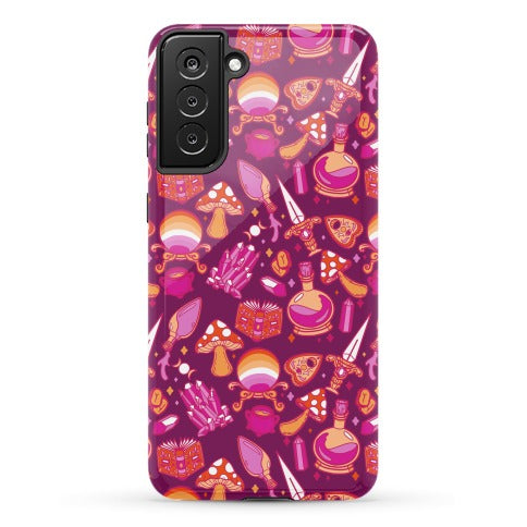 Lesbian Pride Witch Pattern Phone Case